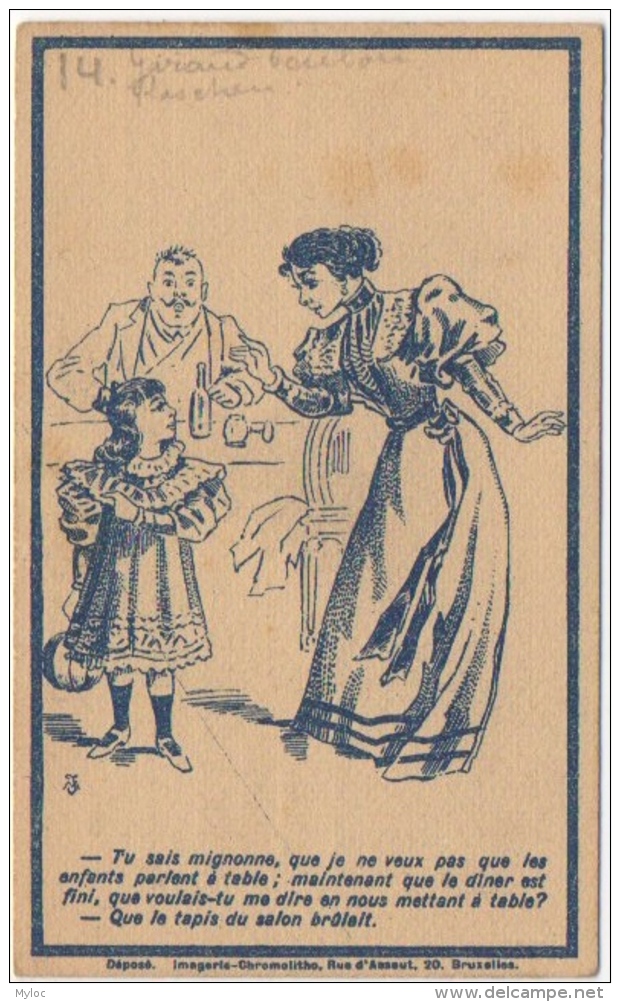 Chromo Publicité. Palais Du Midi. Femme &amp; Enfant à Table. - Autres & Non Classés