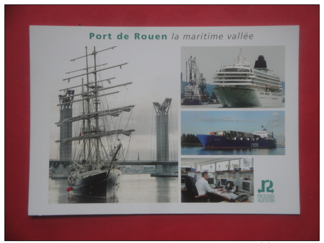 ET/53 PORT DE ROUEN LA MARITIME VALLEE VALLEE DE SEINE 4 VUES // RECTO VERSO - Rouen