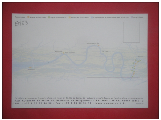 ET/53 PORT DE ROUEN LA MARITIME VALLEE  // VALLEE DE SEINE 4 VUES // RECTO VERSO - Rouen