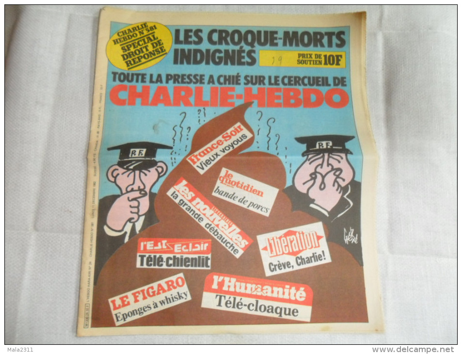 ANCIEN /  CHARLIE HEBDO  N° 581 / SPECIAL DROIT DE REPONSES   / DECEMBRE  1982 / GEBE - Andere Magazine