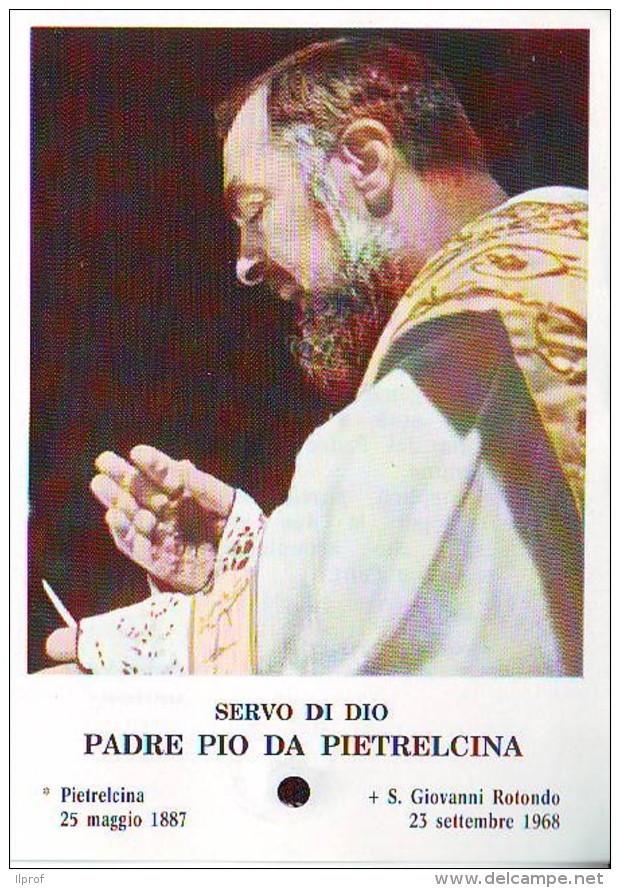Reliquia Del Servo Di Dio Padre Pio (C), Santino Pieghevole Con Preghiera - Religion & Esotericism