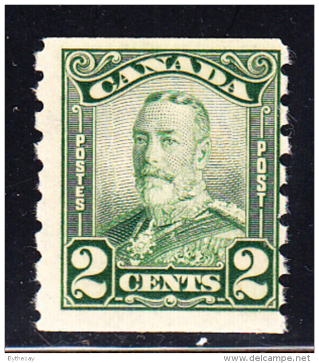 Canada MNH Scott #161 2c George V Scroll Issue - Coil Single - Rollo De Sellos