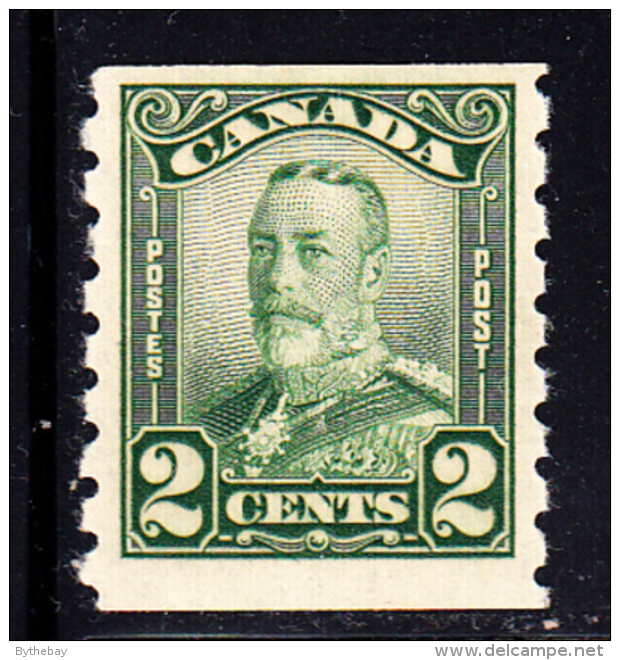 Canada MH Scott #161 2c George V Scroll Issue - Coil Single - Roulettes