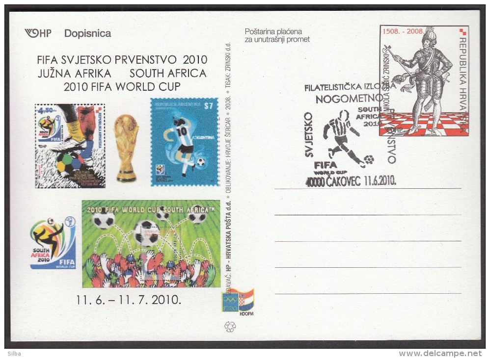 Croatia Cakovec 2010 / Soccer Football / FIFA World Cup South Africa 2010 / Philatelic Exhibition - 2010 – South Africa