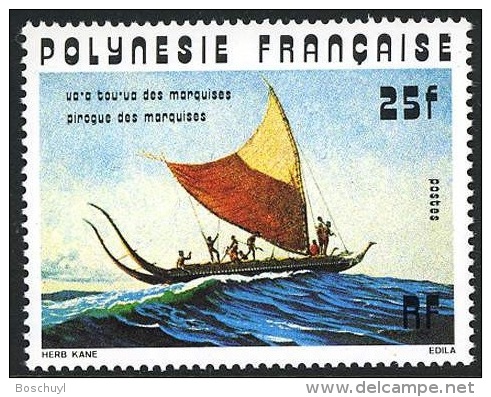 Polynesie, 1976, Pirogues, Boats, MNH, Michel 224, French Polynesia - Autres & Non Classés