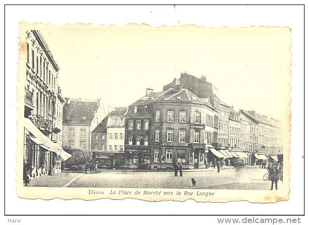 DISON - La Place Du Marché Vers La Rue Longue ( Quelques Rousseurs, Voir Scan) (CHA) - Dison