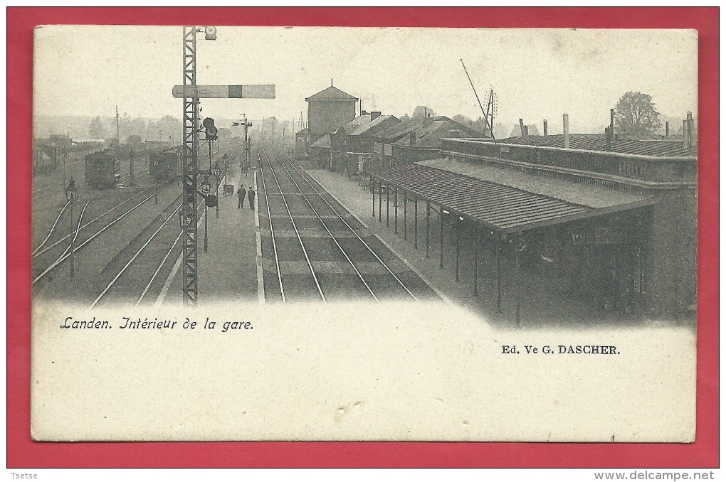 Landen - Intérieur De La Gare - 1902 ( Verso Zien ) - Landen