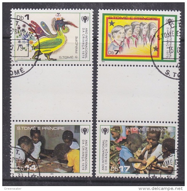 Sao Tome E Principe 1979 Year Of The Child 4v (2 Gutter) Used (30188) - Sao Tome En Principe