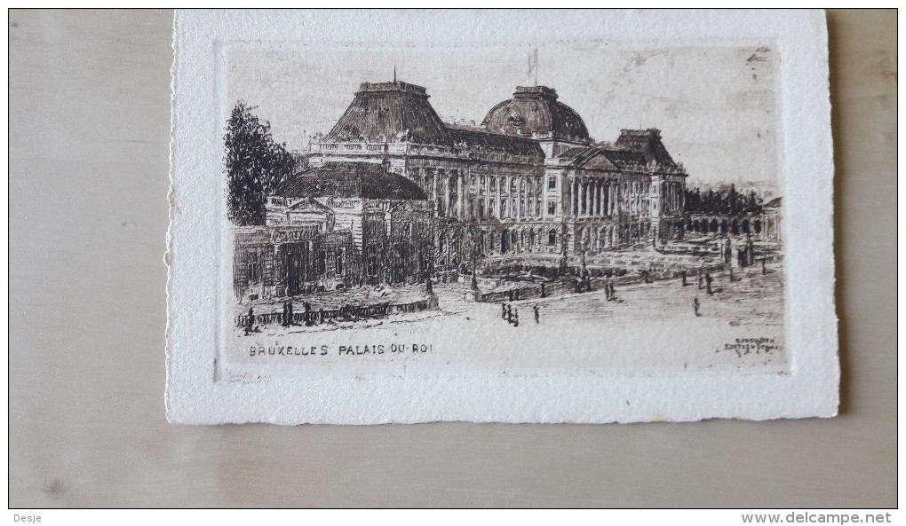 Brussel Bruxelles Palais Du Roi Door O.Pasquier Edition Deward - Lithographies