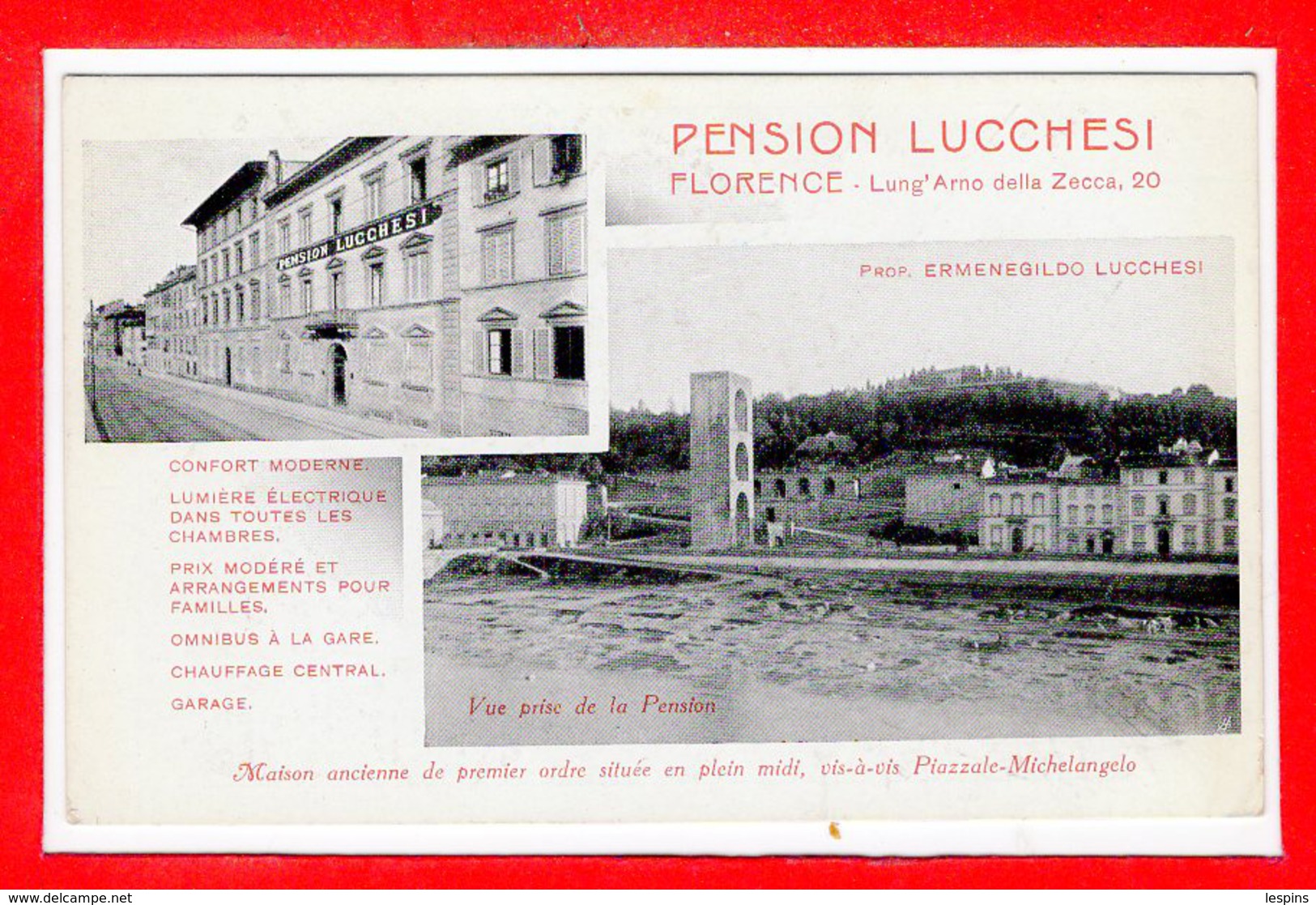 ITALIE --  FLORENCE  --  Pension Lucchesi - Firenze (Florence)