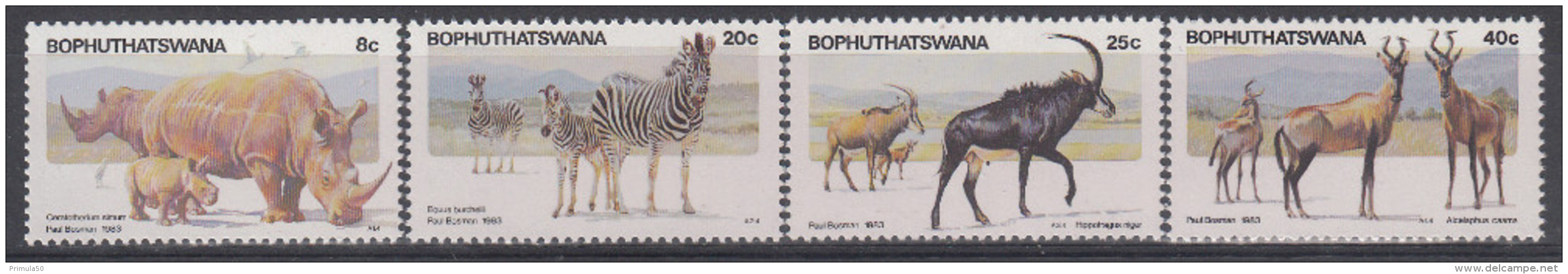 BOPHUTHATSWANA 1983 - ANIMALI SELVAGGI -  NUOVI  AB/65 - Bophuthatswana