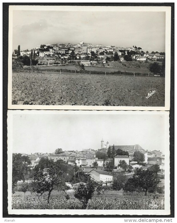 MONFLANQUIN 2 CP De Vue Générale (Gouyou Narbo Combier) Lot & Garonne (47) - Monflanquin