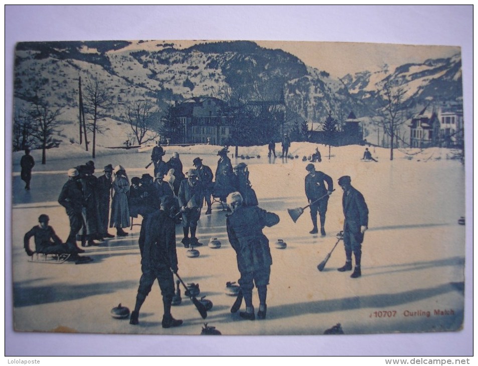 SUISSE - CPA - Curling Match - Belle Carte ANIMEE Peu Commune - Ed . Photoglob ZURICH - Zürich