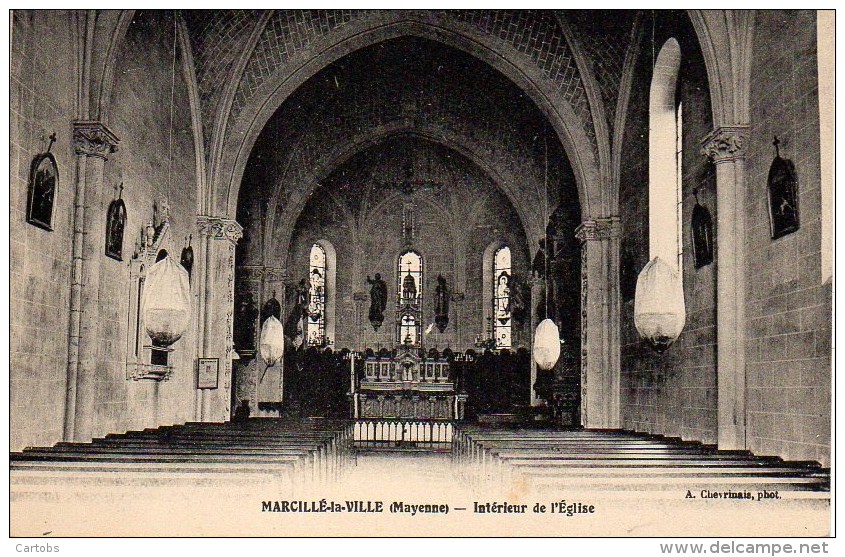 53 MARCILLE-la-VILLE  Intérieur De L'Eglise - Autres & Non Classés