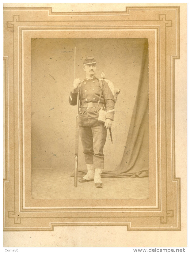 HAUTE GARONNE . Elie COMPAN  Sergent Des Mobiles De La Haute Garonne.PHOTO Sur Carton - War 1914-18