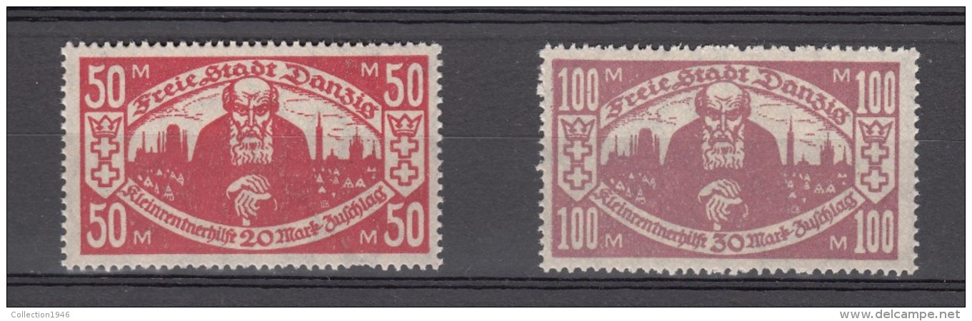 Danzig 1923,2V,Mi 131-2,kleinrentnerhilfe,MNH/Postfrisch(E4839us) - Other & Unclassified