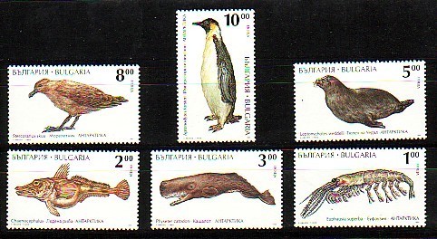 BULGARIA \ BULGARIE - 1995 - Antarctiques Fauna - 6v** - Unused Stamps