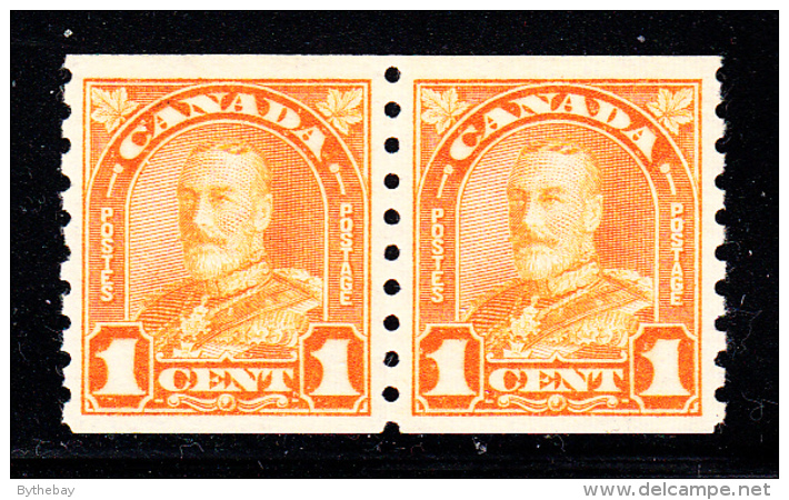 Canada MH Scott #178 1c George V Arch Issue Coil Pair - Rollen