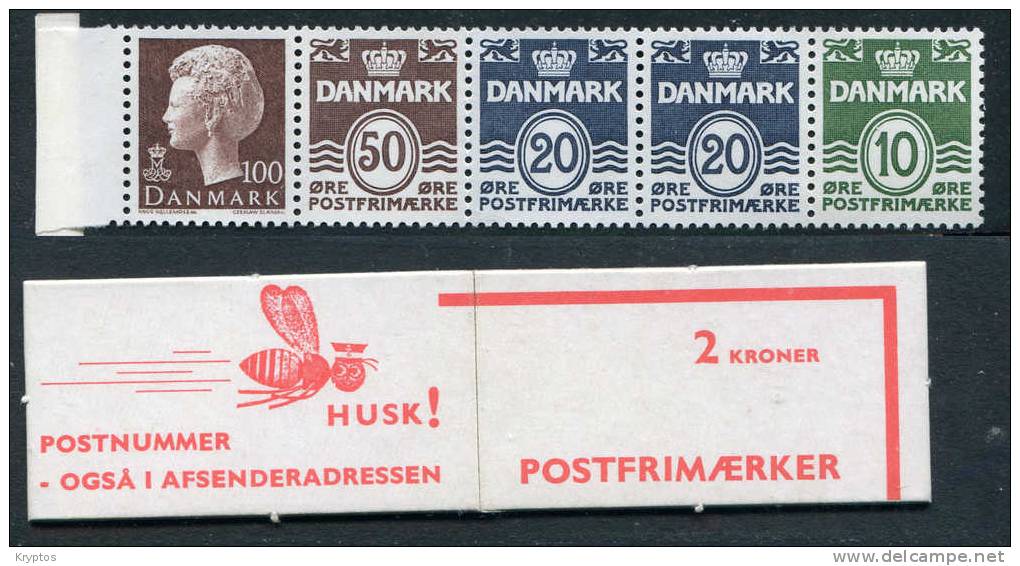 Denmark 1977 - Complete Booklet (strip Of 5 Stamps) - Postzegelboekjes