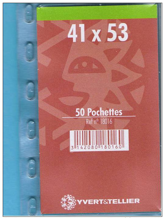 50 Pochettes Simple Soudure Fond Noir 41x53mm - Clear Sleeves