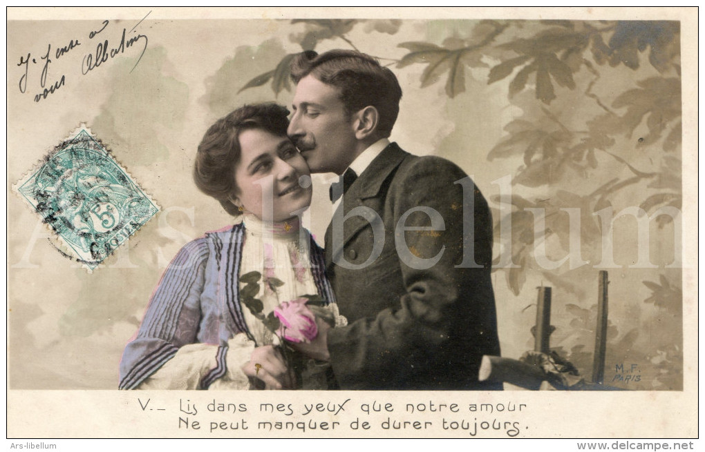 Postcard / CPA / Romantic / Romantique / Amour / Couple / Lis Dans Mes Yeux Que Notre Amour - Koppels