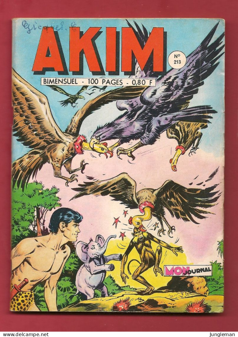 Akim N° 213 - 1ère Série - Editions Aventures Et Voyages - Mai 1968 - Avec Aussi L'Esprit De La Jungle - Akim