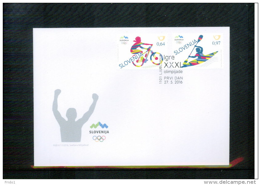 Slowenien / Slovenia 2016 Olympic Games RIO FDC - Eté 2016: Rio De Janeiro