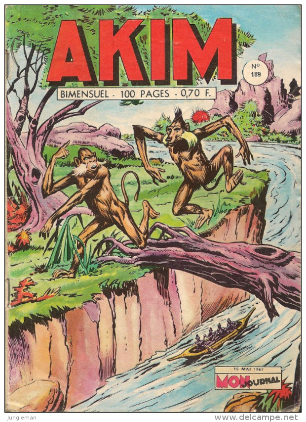 Akim N° 189 - 1ère Série - Editions Aventures Et Voyages - Mai 1967 - Avec Aussi Quentin Le Page Et Perlimpinpin - Akim