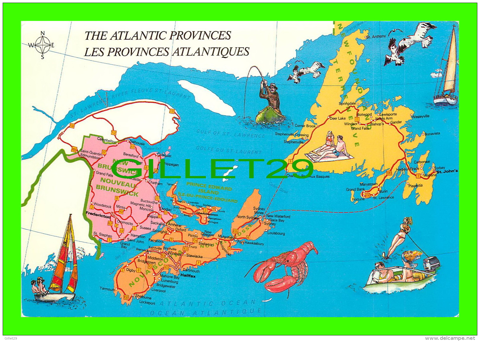 MAPS, CARTES GÉOGRAPHIQUES -  LES PROVINCES ATLANTIQUES - DEXTER SOVEREIGN - - Cartes Géographiques