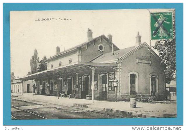 CPA - Chemin De Fer La Gare LE DORAT 87 - Le Dorat