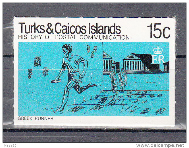 Turks- & Caicos Islands: 1979 Mi Nr 445:  Rowland Hill , Greece Runner Post , Zelfklevend Postfris - Turcas Y Caicos