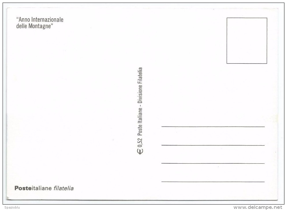 2002, Poste Italiane - Trento- " Anno Internazionale Delle Montagne". - Cartes-Maximum (CM)