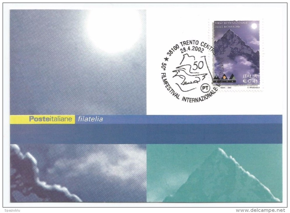 2002, Poste Italiane - Trento- " Anno Internazionale Delle Montagne". - Cartoline Maximum