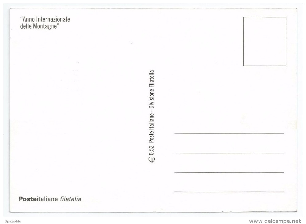 2002, Poste Italiane - Trento- " Anno Internazionale Delle Montagne". - Cartes-Maximum (CM)