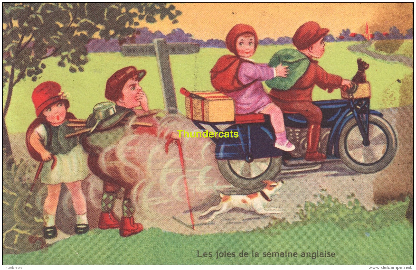 CPA DESSIN ENFANT  ** AMAG 1934 ** DRAWN CARD COMIC CHILDREN MOTO - Dessins D'enfants