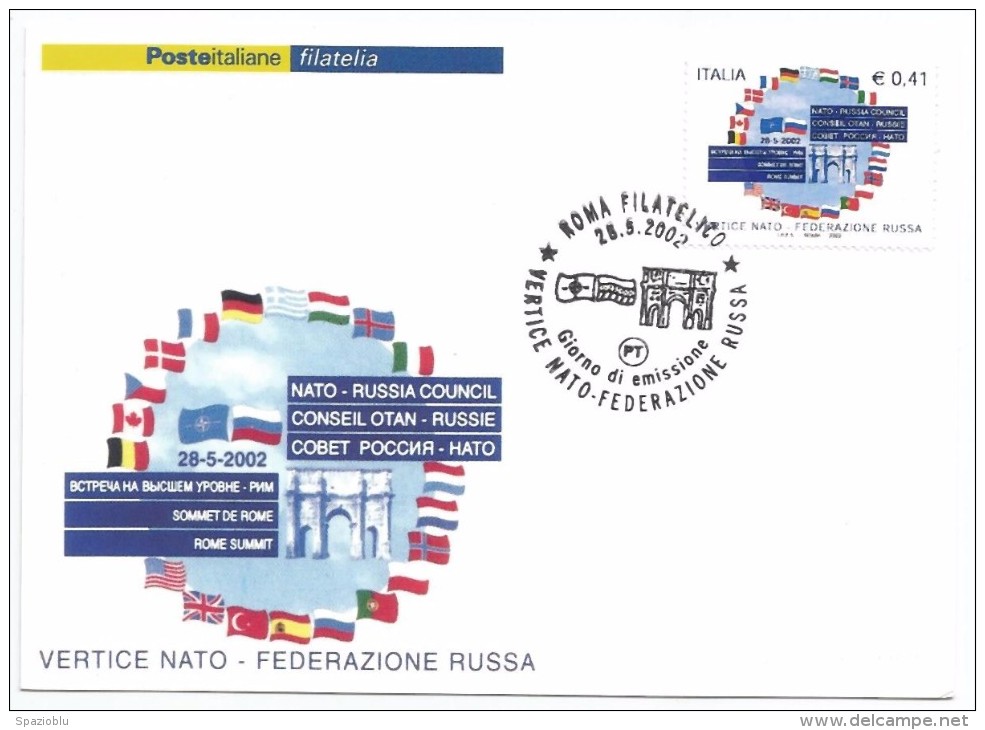 2002, Poste Italiane -  "Vertice Nato - Federazione Russa". - Altri & Non Classificati