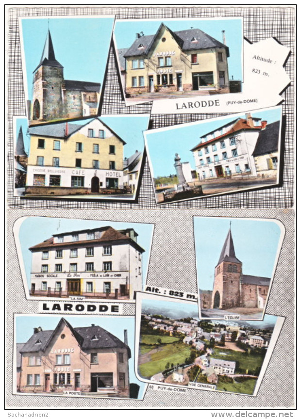 63. Gf. LARODDE. 4 Vues. 2 Cartes - Autres & Non Classés