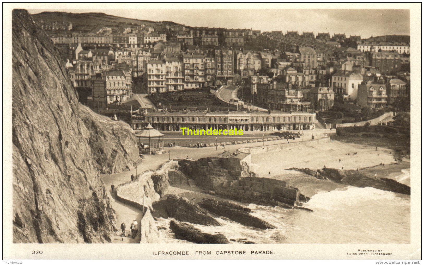 RPPC REAL PHOTO POSTCARD ILFRACOMBE FROM CAPSTONE PARADE - Ilfracombe