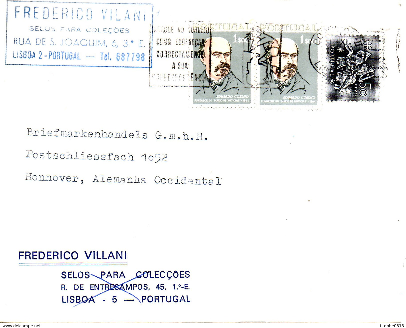 PORTUGAL. N°953 De 1964 Sur Enveloppe Ayant Circulé. Journal. - Cartas & Documentos