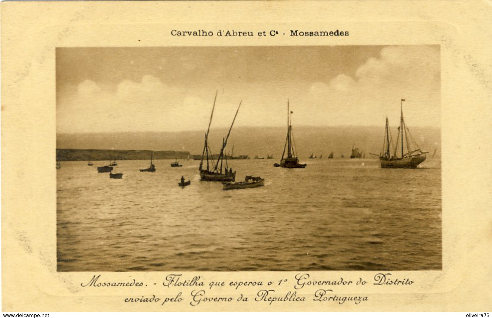 ANGOLA, MOSSAMEDES, Flotilha Que Esperou O 1º Governador Do Distrito, 2 Scans - Angola