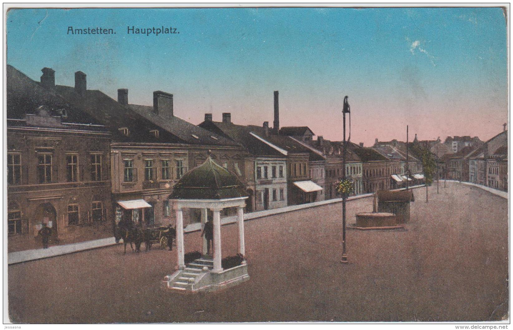 AK - AMSTETTEN - Hauptplatz 1919 - Amstetten