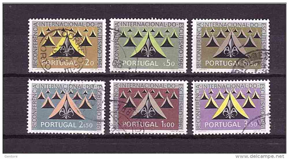 PORTUGAL 1961  International Scouting Conference  Cpl Set Of 6 Yvert Cat. N° 917/22 Very Fine Used - Used Stamps