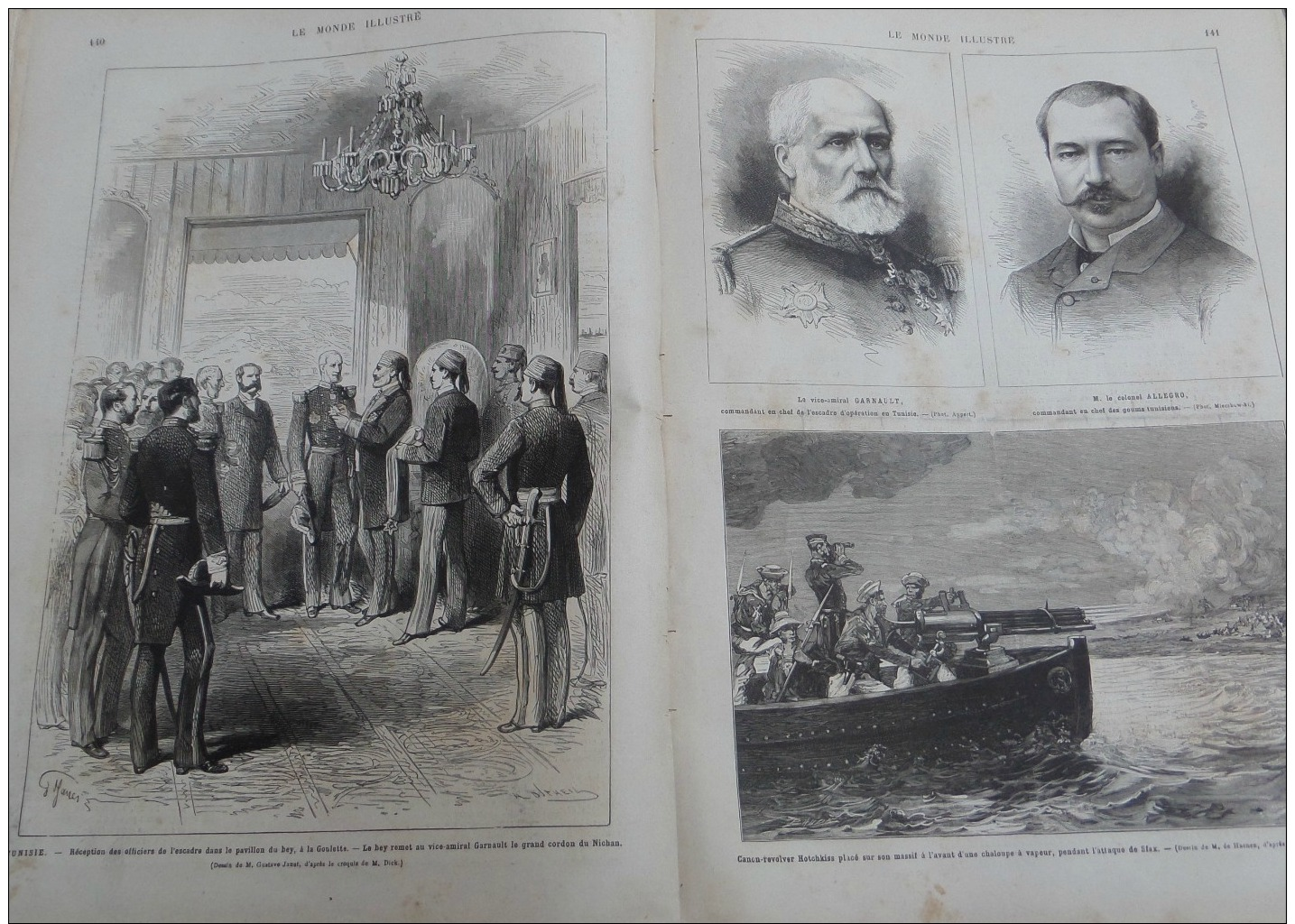 MONDE1881N°1274:ELECTIONS GAMBETTA/TUNISIE GABES(MENTZEL)-RECEPTION BEY A LA GOULETTE/MARSEILLE CATASTROPHE DU PRADO - 1850 - 1899