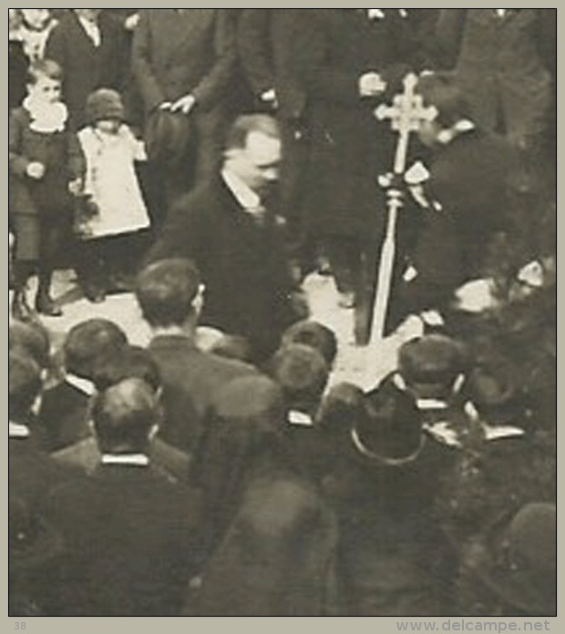 Carte Photo CHAMBLEY BUSSIERES INAUGURATION MONUMENT AUX MORTS 6 MARS 1921ceremonie Deputé Fanfare Soldat - Chambley Bussieres