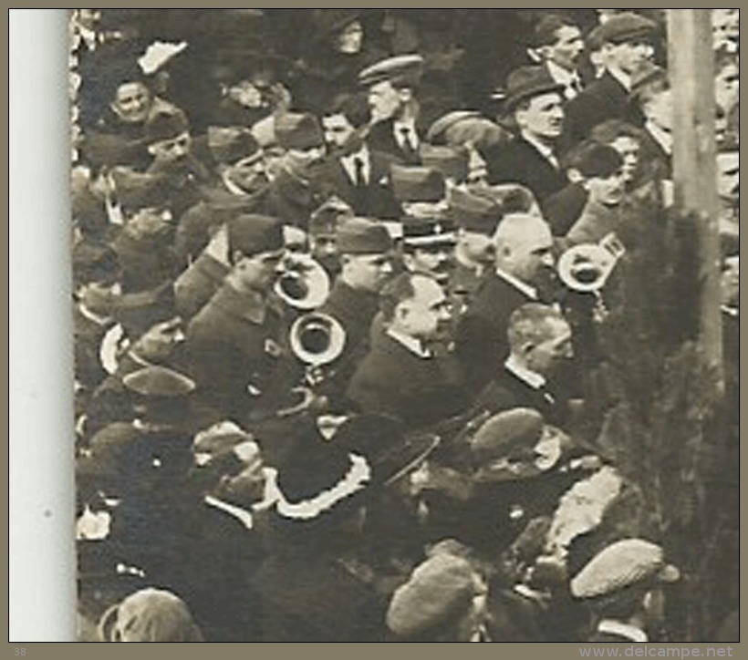 Carte Photo CHAMBLEY BUSSIERES INAUGURATION MONUMENT AUX MORTS 6 MARS 1921ceremonie Deputé Fanfare Soldat - Chambley Bussieres