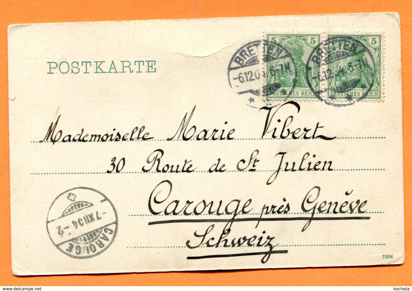MADD008, Bretten, Précurseur,  Circulée 1904 - Bretten