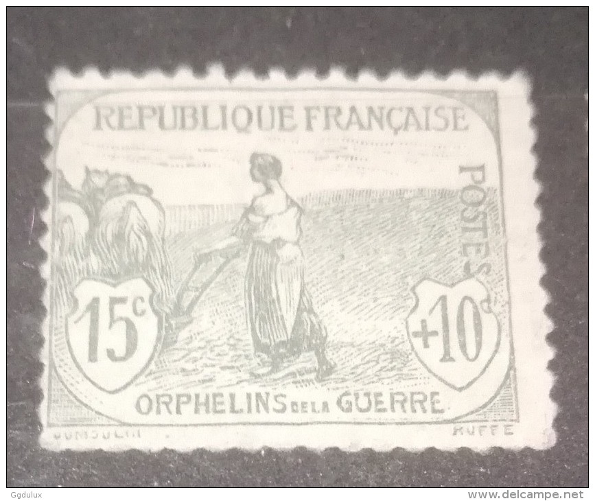 Orphelins De Guerre (Yvert Tellier 149) 15 + 10 C Gris - Altri & Non Classificati