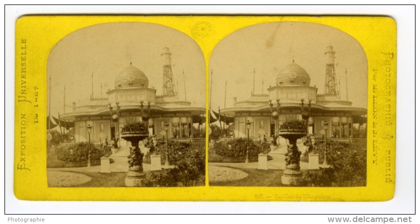 Paris Exposition Universelle 1867 Pavillon De L'Empereur Ancienne Photo Stereoscopique Leon &amp; Levy - Fotos Estereoscópicas