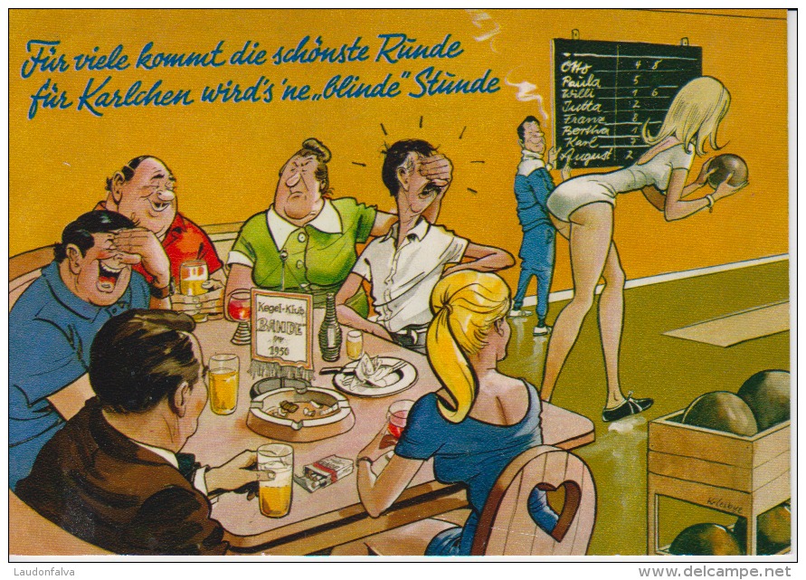 Bowling - Comics - Players And Womens - German Edition - Unused - It Was Stuck On Paper - Boliche