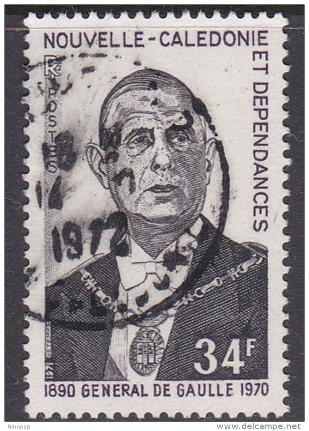 New Caledonia SG 493 1971 Death Anniversary Of General De Gaulle Used - Used Stamps